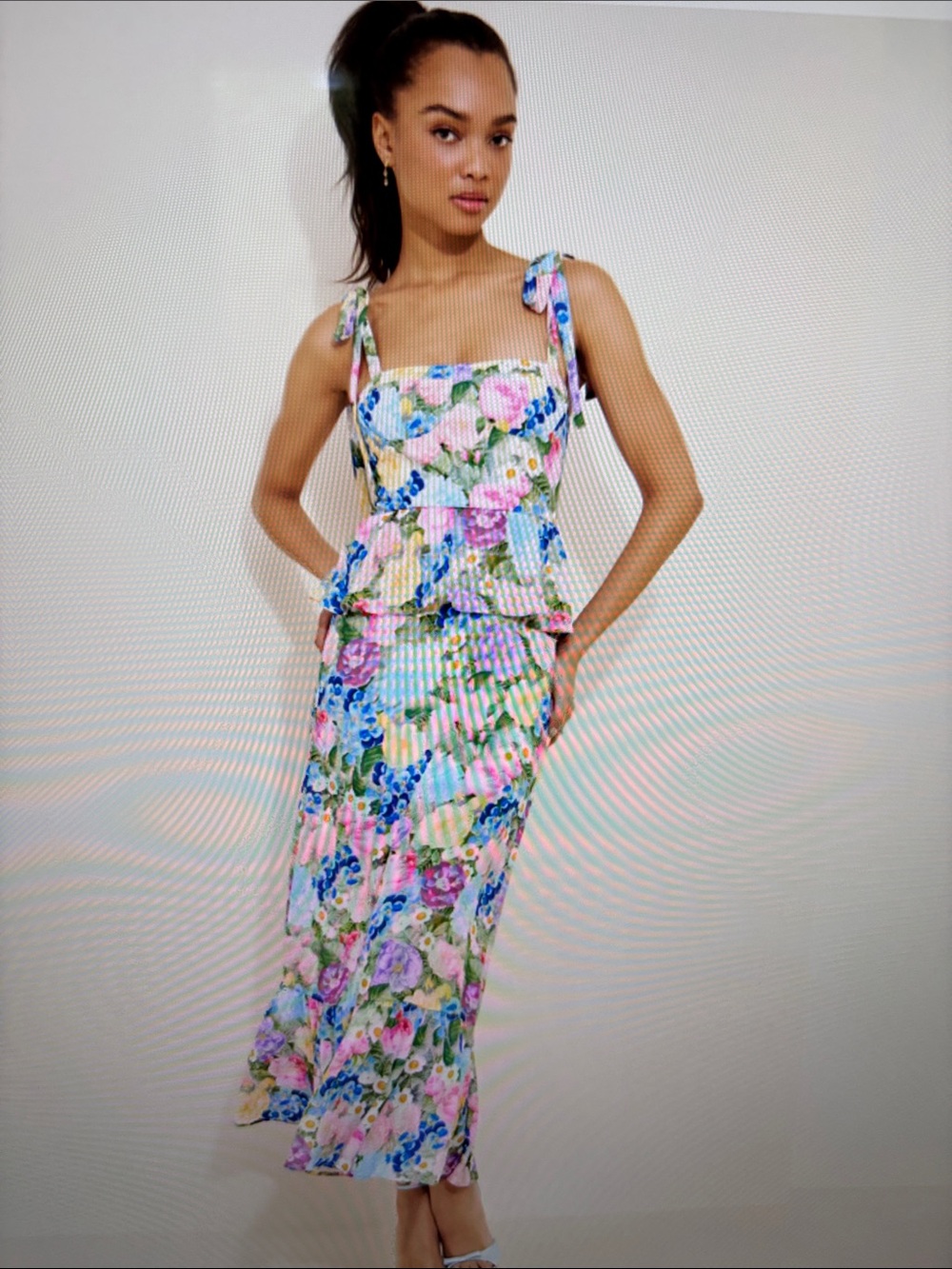 Show Me Your MUMU ‘Paxton’ size M Dress with Corset, Peplum, Maxi, Retail $268!